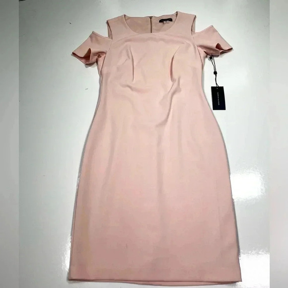Tommy Hilfiger Dress Pencil Dress Soft Pink Off Shoulder NWT  Size 4 - Picture 9 of 10